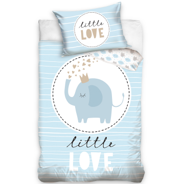 Animal pictures baby dekbedovertrek olifantje 100