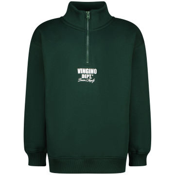Aw24kbn34014basic half zipracing greenfront