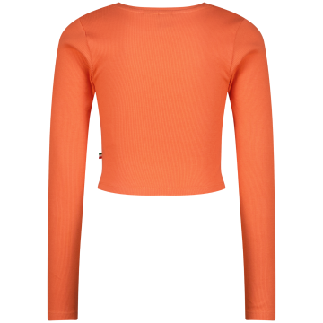 Aw24kgn30003g basic crop rib longsleevefresh coralback