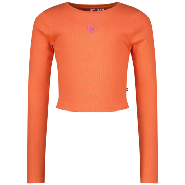 Aw24kgn30003g basic crop rib longsleevefresh coralfront