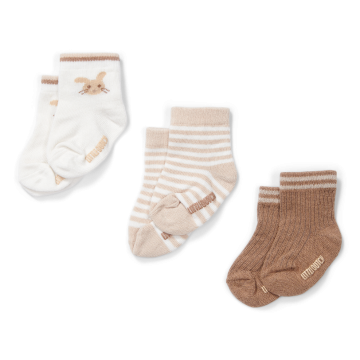 Cl24229002   cl24229003   baby socks baby bunny 3 pack   new born naturals bunny