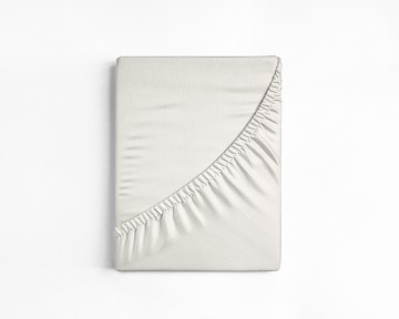 Katoenen hoeslaken creme