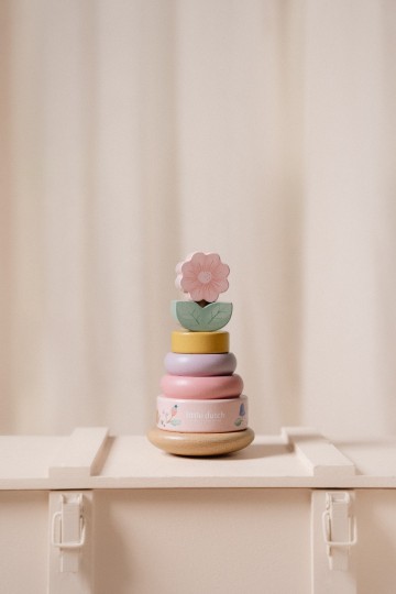 Ld7342   rocking ring stacker wood   fairy garden 1