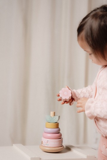 Ld7342   rocking ring stacker wood   fairy garden 2