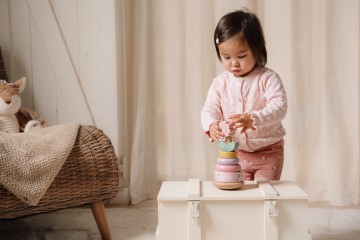 Ld7342   rocking ring stacker wood   fairy garden 3