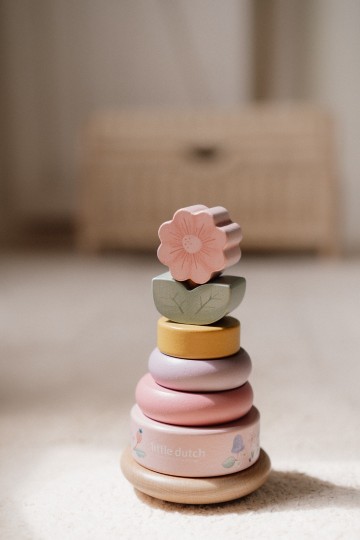 Ld7342   rocking ring stacker wood   fairy garden 5