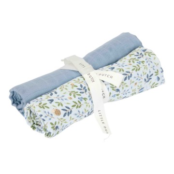 Te51844030   swaddles muslin 70 x 70 cm forest friends forest adventure  pure denim blue 1